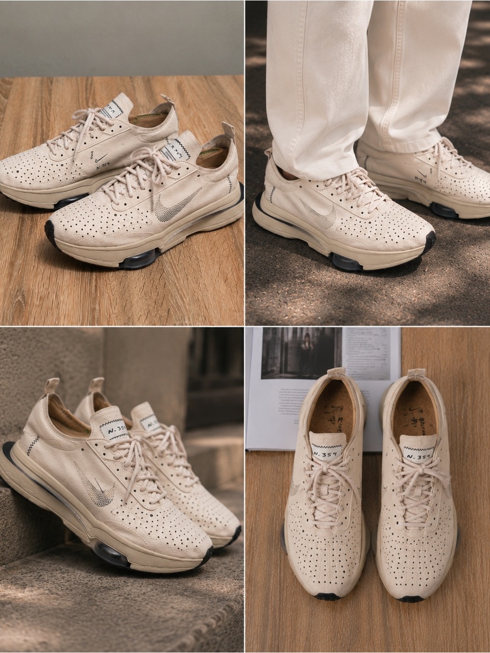 Nike Cream Athletic Shoes N. 354